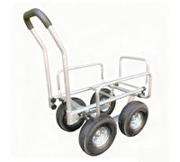 Carro utilitario de aluminio de 4 ruedas con estructura, carro de plataforma for herramientas de ferretería y artículos generales.