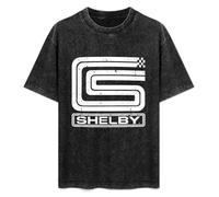 Carroll Shelby Racing Logo Men's T-Shirt Unisex Black Cotton Hip Hop Print tee Shirts S