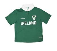 Carrolls Irish Gifts - Camiseta de rugby para niños, diseño de trébol de Irlanda, color verde, verde, 3-4 Años