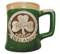 Carrolls Irish Gifts Taza de cerámica con diseño de trébol irlandés, color verde