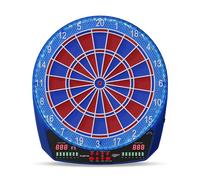 Carromco Diana electrónica FLASH-401 - Diana electrónica Profesional con 2 Agujeros de Distancia e iluminación LED, para 1-8 Jugadores, 35 Juegos, 584 Variantes, Azul y Rojo, 42 x 3,2 x 46 cm, Juego
