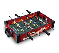 Carromco Fast-Kick-XM Mini Kicker - Suplemento de futbolín Compacto con Sistema de Clic, 2 Pelotas, 4 Barras, 12 Jugadores en Rojo y Negro, 51 x 31 x 9,7 cm - Mini Mesa de futbolín para casa