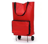 Carros de Compra, Carro de Compra Plegable, Carro Plegable con Ruedas, comestibles de Tela Oxford Impermeable, Carros Rojos