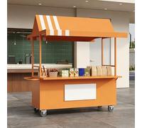 Carros De Compras De Supermercado, Carros De Vendedores De Mercado, Ideales For Mercados Callejeros, Ferias De Artesanía, Mercados De Agricultores Y Playas(Orange,120x60cm/47.2x23.7in)