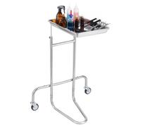 Carros de laboratorio de acero inoxidable VEVOR, carro utilitario de laboratorio con una sola bandeja, carro médico móvil con 2 ruedas silenciosas, carro rodante de laboratorio para laboratorio, clíni