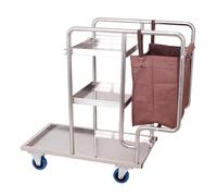 Carros de Limpieza Carro de limpieza de acero inoxidable, carros comerciales tradicionales de servicio de limpieza, suministros de limpieza, carro de herramientas, carro de limpieza, carro de herramie