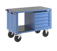 Carros de montaje, de altura regulable eléctricamente eurokraft pro, 4 cajones