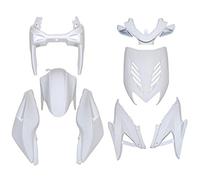 CARROSSERIE-CARENAGE Scoot Adaptable MBK 50 Nitro 1997>2012-YAMAHA 50 AEROX 1997>2012 Blanc Brillant (Kit 8 Pieces) -P2R-