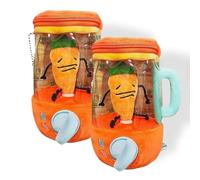 Carrot Blender Plush Toy, Plush Carrots Mixer Toy , Keychain Blender, My Carrots Mixie Stuffed Animal with Zipper Storage Pouch, Fun Room Décor and Gift (2PCS Carrot)
