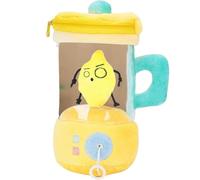 Carrot Blender Toy with Keychain Clip, Cute Carrots Juicer with Hidden Zipper Storage & Keychain Clip, Creative Desk and Gift (Lemons)
