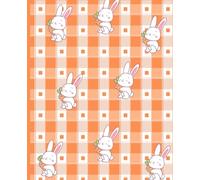Carrot Cuddles - Cute Bunny Lined Notebook: Adorable 7.5 x 9.25 Inch Bunny & Carrot Notebook | 100 Lined Pages | Pastel Orange Aesthetic | Great for Journaling, School & Gifts