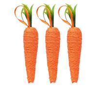 Carrot Dog Toy, Bunny Chew Toys, Natural Fiber Safe Material Teeth Cleaner Chew Resistant Durable Texture Training Aid Stress Reliever, Teeth Cleaning Chewing Toy for Rabbits, Pets, Small Dogs