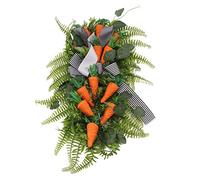Carrot Garland Decor | Realistic Plastic Carrot & Leaves for Autumn Festival/Harvest Festival/Christmas | Indoor Outdoor Home Festival Decoration Garland