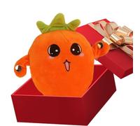 Carrot Plush Toy - Interactive Cuddle Sensory Educational Doll, Plush Musical Sensory Toy, Melodic Fruit Themed Companion | Playtime Accent, Kids Adults Boys Girls Home Indoor House Living Room Bedroo