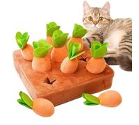 Carrot Pulling Dog Toy | Non-Slip Interactive Plush Puzzle Toy | Carrot Garden Snuffle Mat for Dogs | Food Hiding, Chew, and Sniffing Training Toys for Home, Dorm, Travel, Living Room, Balcony