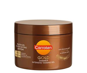 Carroten Gold Shimmer Intensive Tanning Gel 150 ml - Tan Express Accelerator for Shine Brown - Sunbed Tanning Accelerator - Sunscreen without SPF Summer