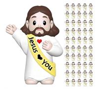 Carroterr 50 figuras de Jesús pequeño, mini figuras de Jesús a granel para manualidades, oración, regalos de Pascua, pequeñas estatuas para rellenar huevos de Pascua para ocultar y buscar fiesta