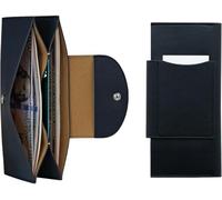 carrotez Cartera plegable todo en uno de piel sintética de 2 niveles, sobre para efectivo, ideal para viajes, presupuestos y guardar de forma segura tarjetas de visita, dinero en efectivo y tarjetas