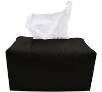 carrotez Funda para Caja de pañuelos, [Refinado] Moderno Soporte Rectangular de Piel sintética para Caja de pañuelos, Soporte Decorativo para encimera de tocador de baño, mesitas de Noche, Escritorio