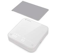 carrottimes 4 Modos Mini Bascula Cafe Recargable con Temporizador, Bascula de Precision para Espresso de 2kg/0.1g, Coffee Scale Portátil con para Espresso y Café Servido (Blanca)