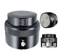 Carrottimes Café Tamper 53mm, Prensador de Cafe de Acero Inoxidable 304 de Profundidad Ajustable con Resorte Calibrado, Profesionales de Espresso, Apta para Canastas de Portafiltro de 53mm (Negro)