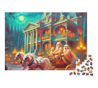 Carruaje Fantasma Mansión Puzzle de 1000 Piezas Juego de Puzzle 1000 Piezas Papel Puzzle para Adultos Relajación Decoración Hogar Regalo Familiar 52x38cm/1000pcs
