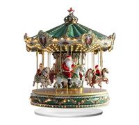 Carrusel De Navidad: Colgante De Carrusel De Santa Claus, Acrílico Christtmas Carrousel Colgante | Christtmas Carrousel Exquisito Mano De Obra | Decoración Del Árbol De Navidad Para Las Paredes