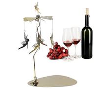 Carrusel de velas de metal - Bandeja giratoria de portavelas | Velas giratorias Twister Aromaterapia Portavelas Carrusel Juego de candelabros de acero inoxidable Decoración de Navidad para fiesta de
