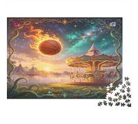 Carrusel Mágico Cielo Estrellado Fantasía Puzzle de 1000 Piezas Papel para Adultos Relajación Atención Decoración Familiar Regalo 70x50cm/1000pcs