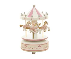 Carrusel musical - Decoración clásica, caja de música de madera | Figura giratoria que toca la melodía creando encantadores acentos para la exhibición del regalo de viaje de cumpleaños de San Val