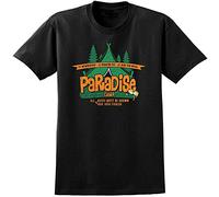 Carry On Camping Inspired Paradise Camp T-Shirt - Retro British Film tee Mens Man Black L