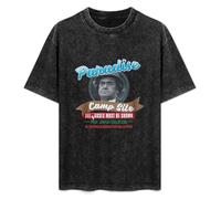 Carry on Camping Paradise Camp Site A Pound Advertising Men's Women's Short Sleeve Soft Washed Cotton T-Shirt Size M