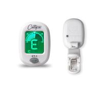 Carry-on CT-1 - Afinador cromático con clip para guitarra, bajo, ukelele C con pantalla LCD giratoria, color blanco