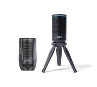 Carry-on Micrófono Condensador USB Triple con Soporte de trípode Integrado, monitoreo Libre de lantencia, Color Negro
