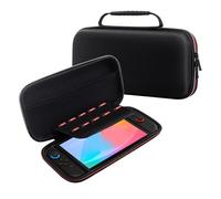 Carrying Case for Nintendo Switch 2 Console, Hard Shell Travel Zipper Portable Travel Case with 10 Game Card Slots Protective Pouch with Storage for Switch 2 Console & Accessories, Black