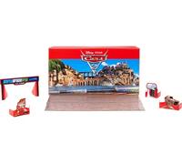 Cars 2 Caja regalo 5 coches metálicos de juguete, caja se transforma, juguete para niños +3 años (Mattel HFN82)