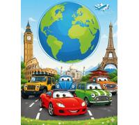 Cars around the world colouring book for kids: Fun and easy vehicle colouring pages featuring sports cars,race cars from different countries