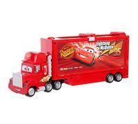 Cars Camión Mack Track Talkers Coche de juguete con sonidos, almacena 2 vehículos, juguete para niños y niñas +3 años (Mattel GYK60)