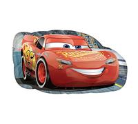 Amscan Globo de papel de aluminio Disney Cars 3 Lightning McQueen SuperShape 76 cm rojo