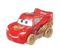 Cars Mini Racers - Vehículo fundido a presión coleccionable - FRR51 ~ Muddy Lightning McQueen coche de carreras ~ Rojo con tornillo de iluminación amarillo ~ #95 en el lateral