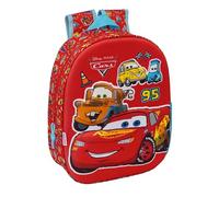 CARS - Mochila Escolar, con Diseño 3D, Ideal para Niños de Diferentes Edades, Cómoda y Versátil, Calidad y Resistencia, 27x10x33 cm