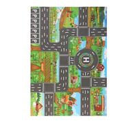 Cars Play Mat - City Road Map Plays Rug, Kids Interactive Carpet Cars, Durablee Fun FloorCars Play Mat, 33 X 22 Inch Playroom Activity | Bedroom Living Room Nursery Ply Area Gift For Boys Girls