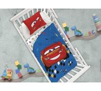 Cars Rayo Mcqueen Bebé Funda Nórdica 100x140 + Funda Almohada 40x60 Algodón | Ropa de cama bebé | Algodón natural suave transpirable | Disney Pixar | Niño 0-3 | Cuna | Regalo | Lavable a máquina