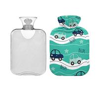 Cars Roads - Botellas de agua caliente verde de 2 litros para aliviar dolores de cabeza, dolor de espalda, calambres menstruales
