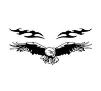 Cars Stickers - Eagle Decor Decals | 50x14cm Graphic With Waterproof Protection Feature, Paper Material Art With Visual, Exterior Category Ornament For Vehicle Diy Modelling