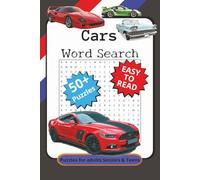 Cars Word Search Book: 50+ Word Search Puzzles with Easy to Read Print about Cars, racing, garage stuff, For Anxiety Relief and relaxation | 6x9 inches, 110 p