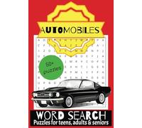 Cars Word Search Puzzle Book: Word Searches with Easy to Read Print about Cars, Car Parts, Racetrack, and More | 6x9 inches, 110 pages | 50+ puzzles...Great for Vacations, Holidays, and Free Times