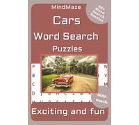 Cars Word Search: Word Searches with Easy to Read Print about Cars, Racing, Parts and More | 6x9 inches, 130 pages | 60+ Puzzles ... Gift for Travel, Getaways and Relaxation