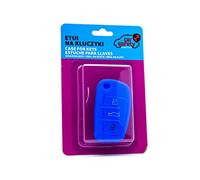 CarSafety Funda de Silicona para Llave de Coche - Compatible con Ford Carcasa para Mando de Coche en Azul
