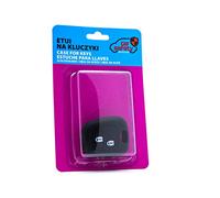 CarSafety Funda de Silicona para Llave de Coche - Compatible con Opel Carcasa para Mando de Coche en Negro